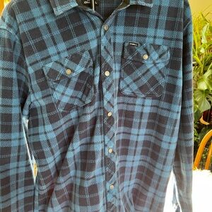 O’Neill Superfleece snap plaid shirt sz XL